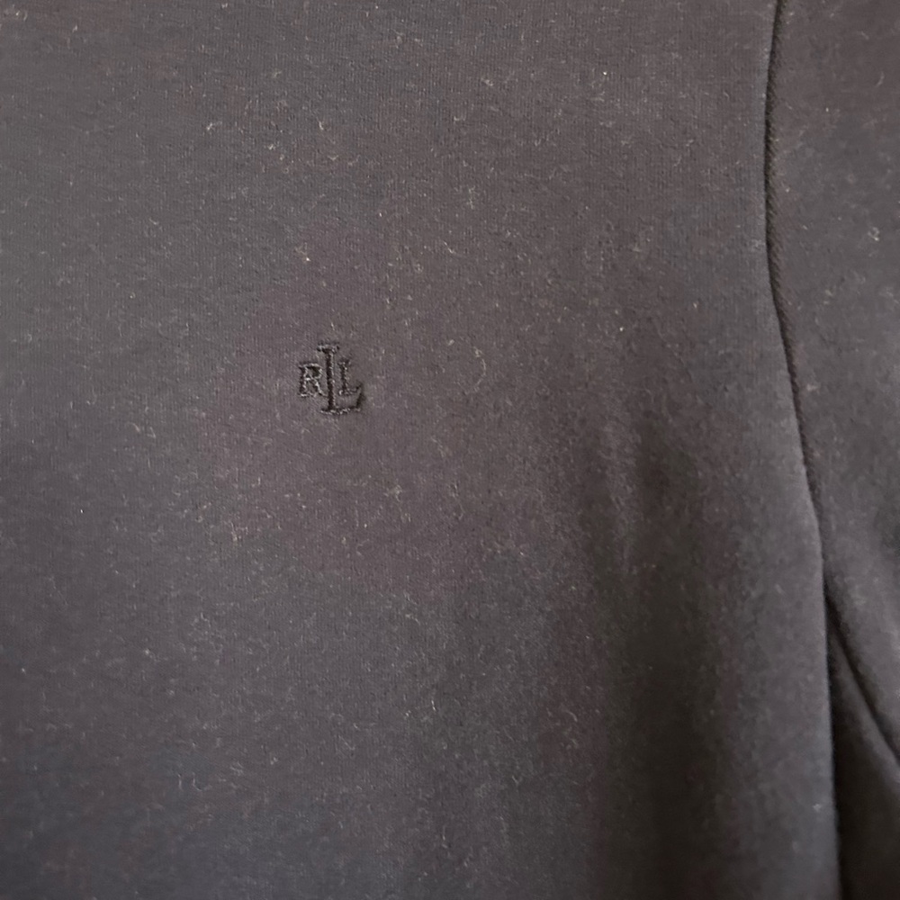 Ralph Lauren Petite navy blue pullover sweatshirt zipper pockets petite large - Picture 9 of 10
